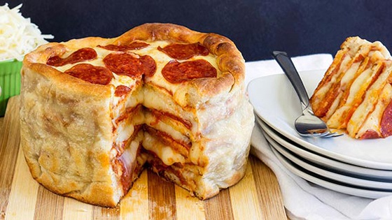 Tarta de pizza pepperoni